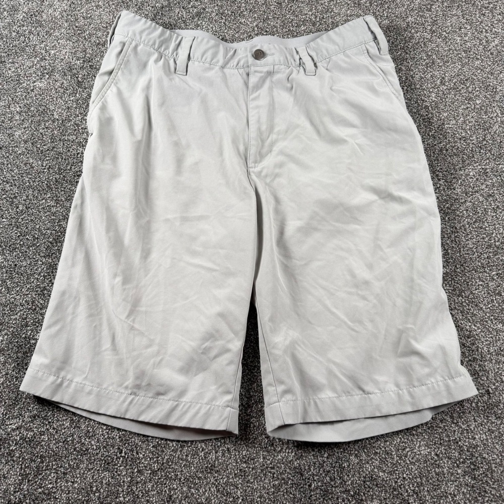 Adidas Ultimate Golf Shorts 33x10 Gray Performance Stretch Flat Front Athletic